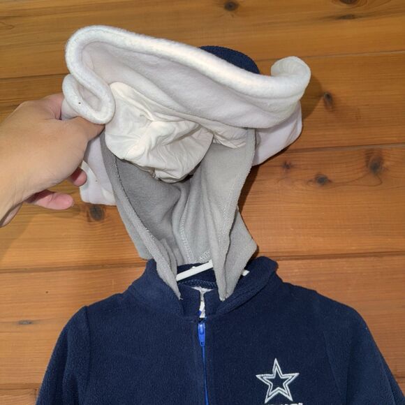 Dallas Cowboys Toddler Costume Dress up Outfit with Removable Hood Hat 12 Months - Picture 4 of 8